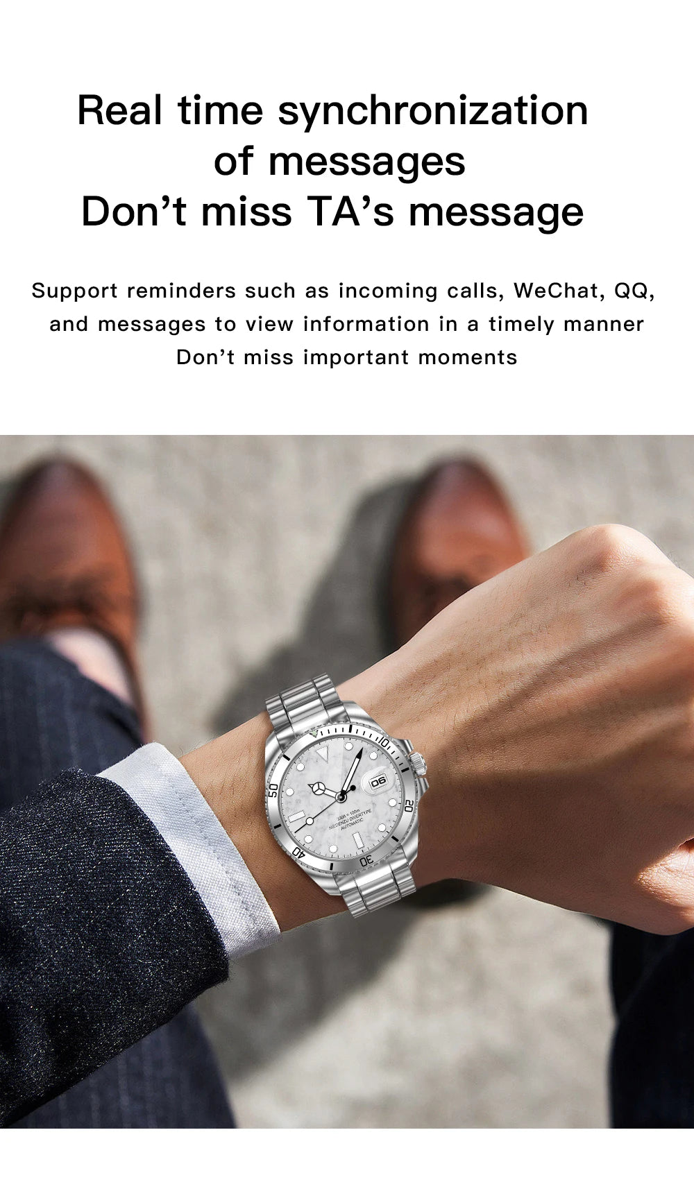 2024 New For Rolex SmartWatch Men Compass GPS Track Smartwatch Amoled Always Displays Temperature Clock BT Call Smartwatch+BOX