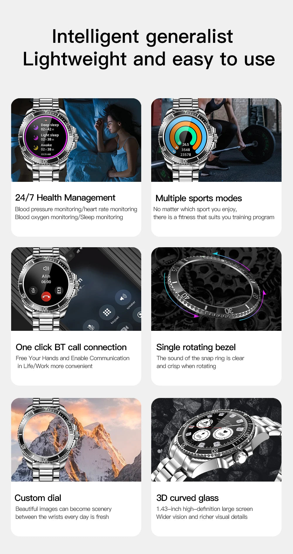 2024 New For Rolex SmartWatch Men Compass GPS Track Smartwatch Amoled Always Displays Temperature Clock BT Call Smartwatch+BOX