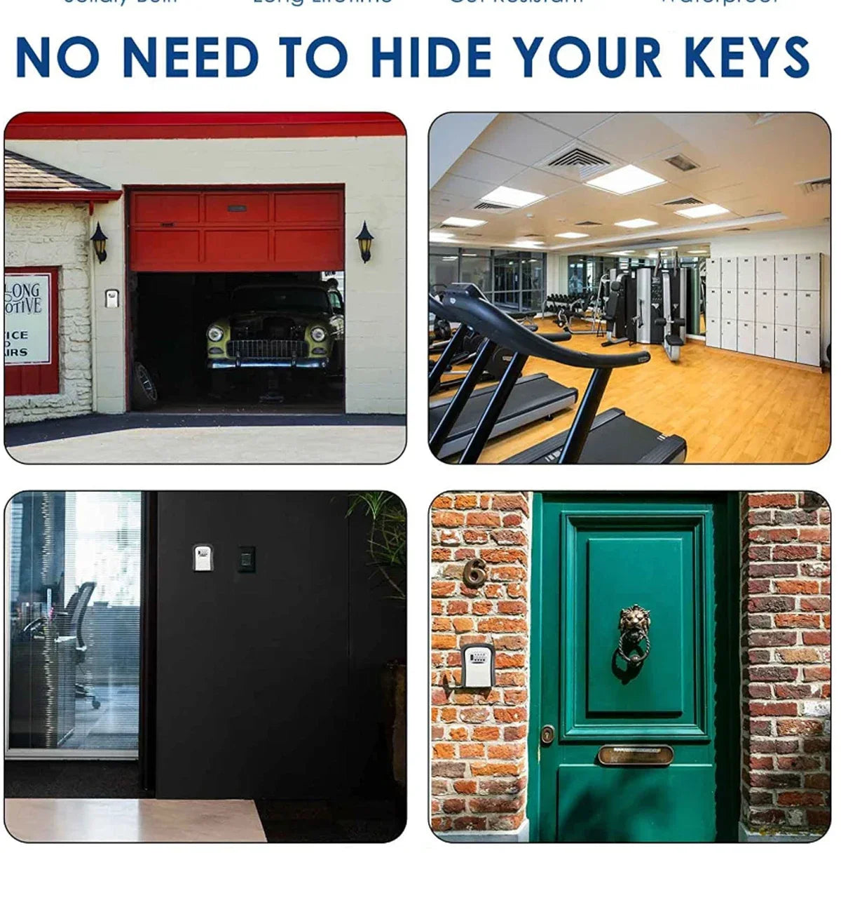 Key Keeper Combination Lock Wall Mounted Waterproof 4 Digits Passwords 5 Keys Storage Box Easy to Fix Home Or Office safe box