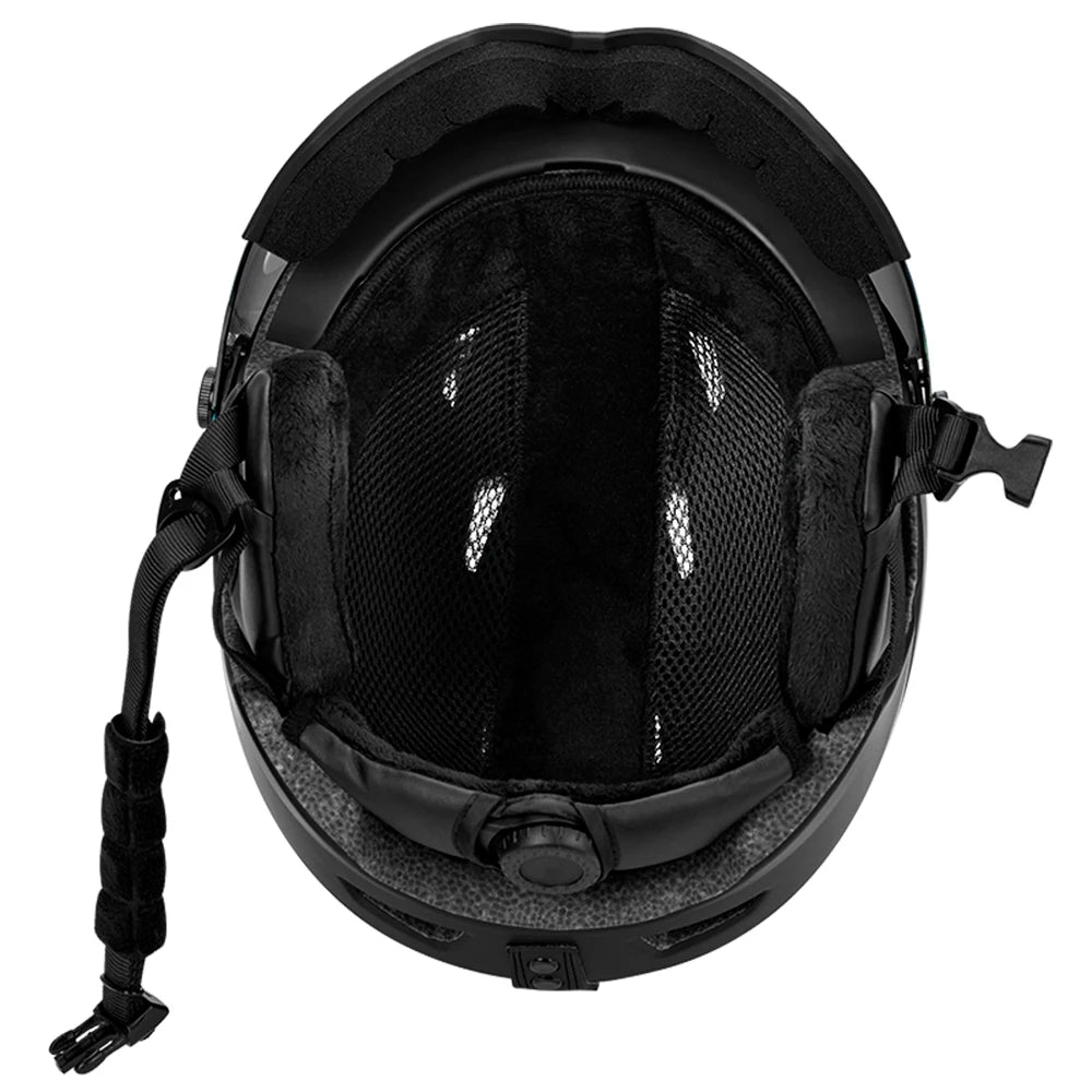 LIXADA Integrated Ski Helmet Men and Women Snowboard Helmet with Removable Visor Goggles Men and Women ‘s Snowboard Wear