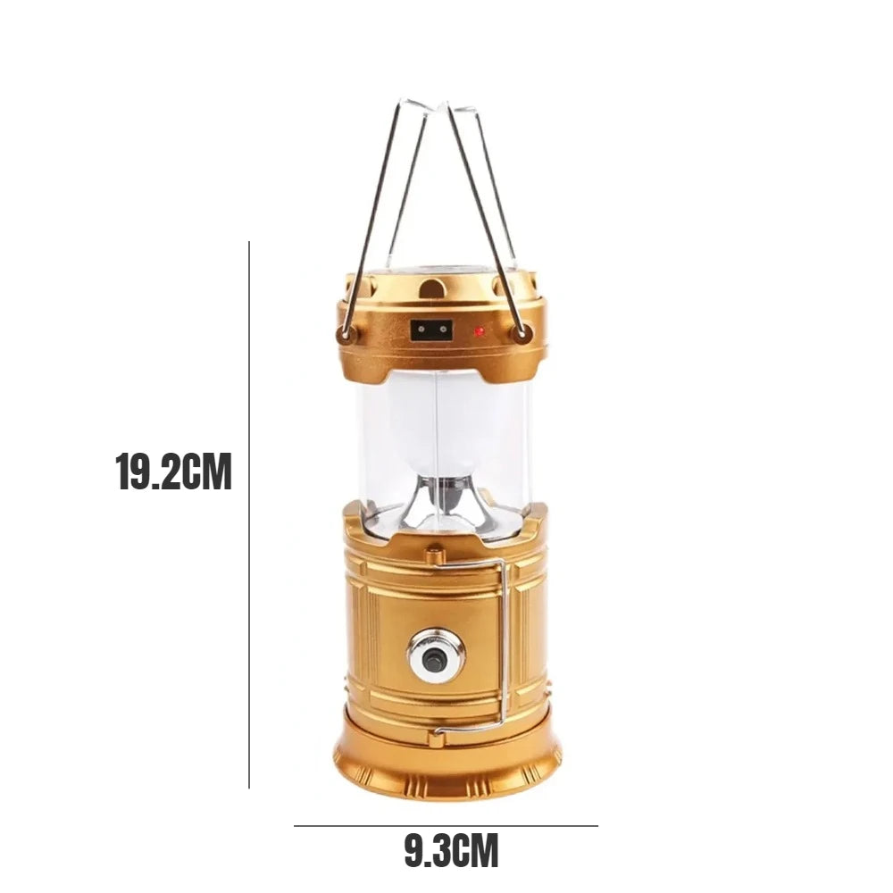 Solar Multifunctional Handheld Camping Lamp Tent Lamp LED Portable Flashlight Portable Waterproof Emergency Powered Work Light