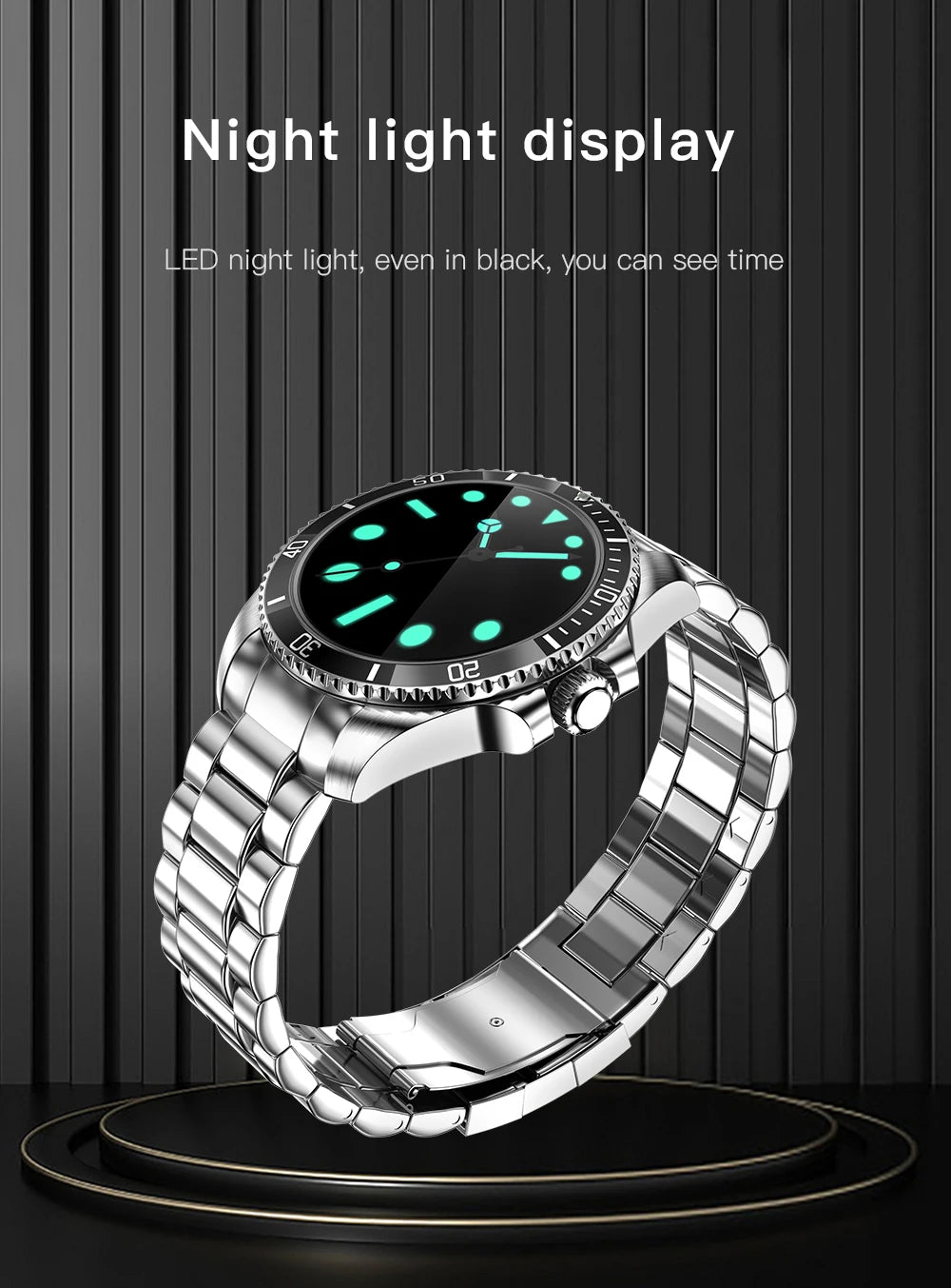 2024 New For Rolex SmartWatch Men Compass GPS Track Smartwatch Amoled Always Displays Temperature Clock BT Call Smartwatch+BOX