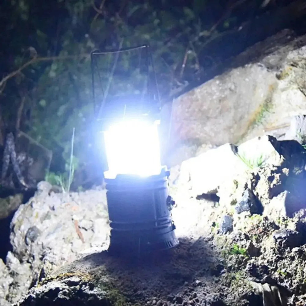 Solar Multifunctional Handheld Camping Lamp Tent Lamp LED Portable Flashlight Portable Waterproof Emergency Powered Work Light
