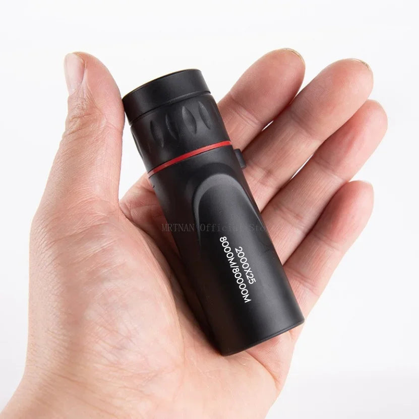 2000x25 Monocular Long Reach Night Range 12X HD Magnification Monocular Camping Hunting Accessory Powerful Mini Phone Telescope