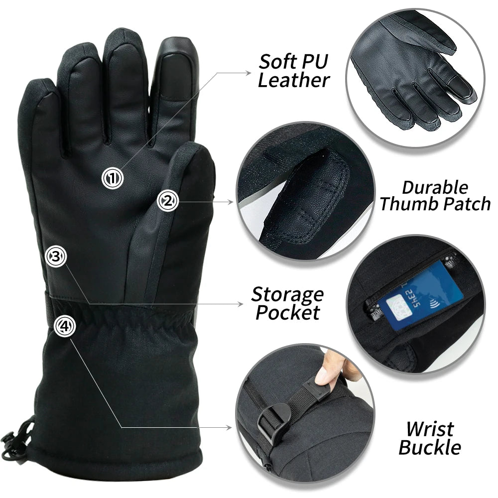 COPOZZ Unisex Ski Gloves