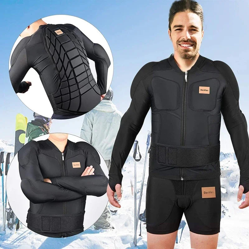 BenKen Professional Ski Protector Skiing Anti-Collision Sports Shirts Motorcycle Protective Jacket Full Body Armor Protector