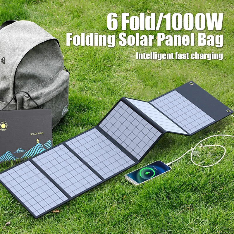1000W Solar Panel Portable Folding Bag USB+DC