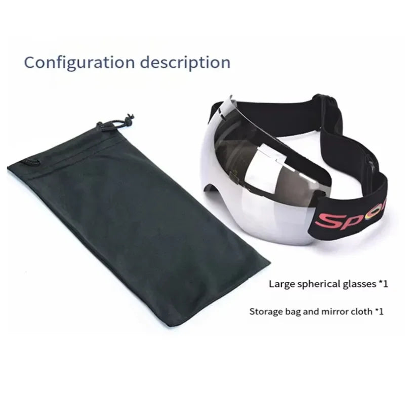 Double Layers Anti-Fog Ski Goggles Winter Snow Sports Goggles Outdoor Snow Snowboard Glasses for Men Women Ski Glasses Eyewear