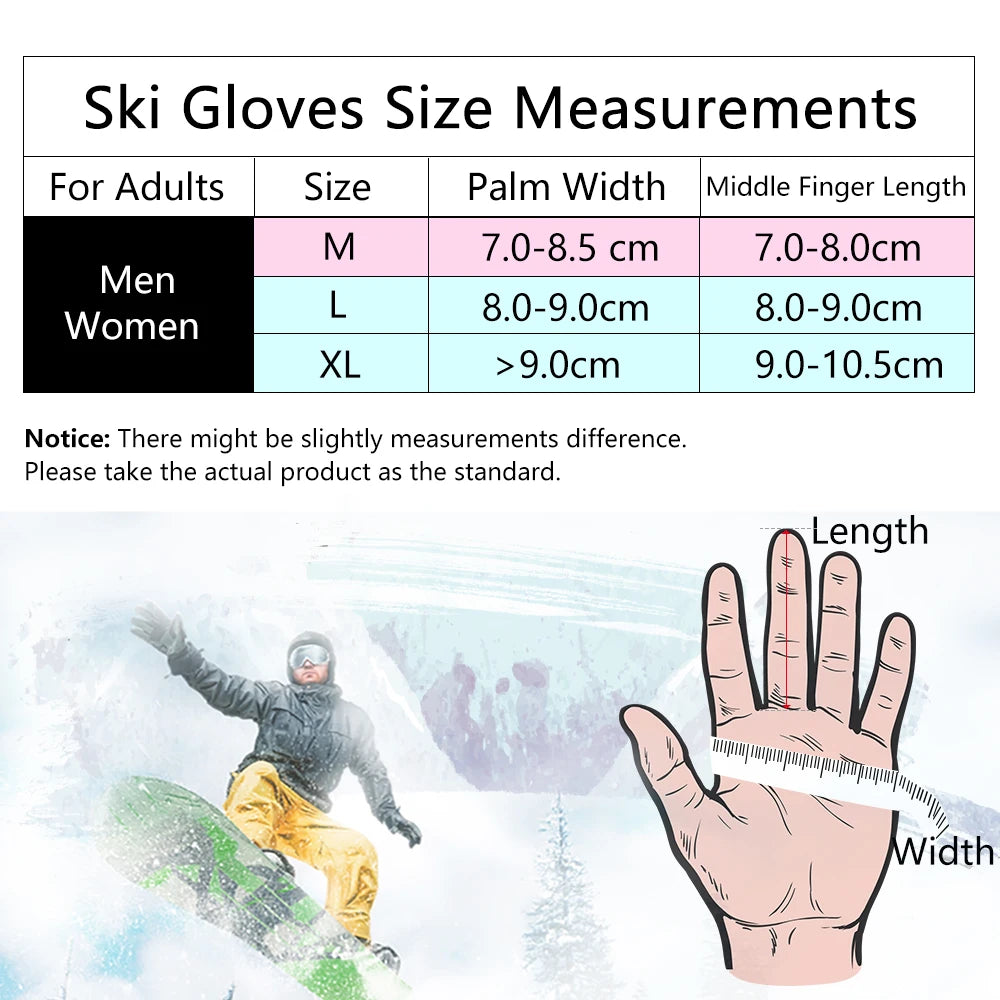 COPOZZ Unisex Ski Gloves