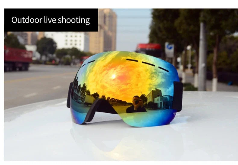 Double Layers Anti-Fog Ski Goggles Winter Snow Sports Goggles Outdoor Snow Snowboard Glasses for Men Women Ski Glasses Eyewear