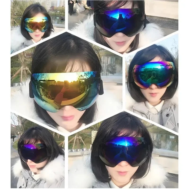 Double Layers Anti-Fog Ski Goggles Winter Snow Sports Goggles Outdoor Snow Snowboard Glasses for Men Women Ski Glasses Eyewear