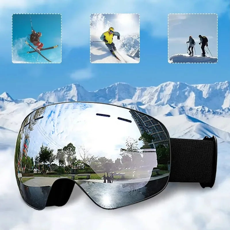 Double Layers Anti-Fog Ski Goggles Winter Snow Sports Goggles Outdoor Snow Snowboard Glasses for Men Women Ski Glasses Eyewear